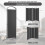 4-Panel Folding Room Divider, Gray, 221 x 188 cm 5