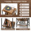 3-Tier Side Table with V-Shaped Magazine Holder, Brown 3