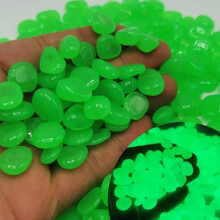 Glow Stones Patios Lawn Pebbles Green Aquarium Compatible Walkways Decorations Crystals Rock