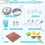 Set da cucina giocattolo in legno con microonde, 18 accessori 3