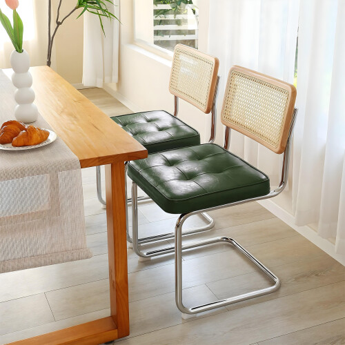 Living And Home (Green) 2Pcs Vintage Dining Chairs 1