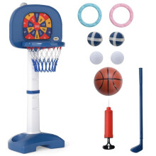 Set de coș de baschet reglabil 4 în 1 pentru copii cu accesorii