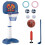 Set di canestro da basket regolabile 4 in 1 per bambini con accessori 1