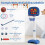 Set di canestro da basket regolabile 4 in 1 per bambini con accessori 4