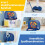 Set di canestro da basket regolabile 4 in 1 per bambini con accessori 3