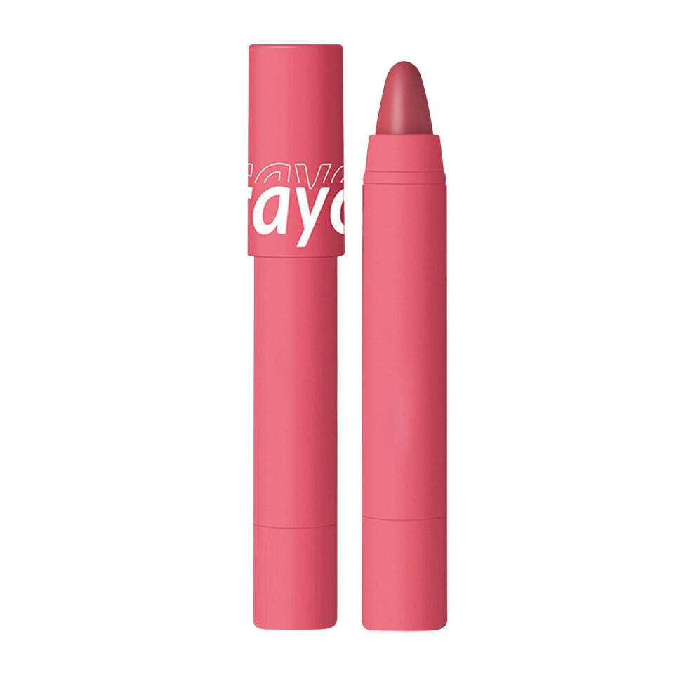 Matte Lip Crayon Longwear Lipstick Pencil with Full Coverage Color and Velvet Matte Finish