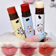 Lip Balm Set with Milk Flavor, Long Lasting Hydration, 3 Colors Tinted and Clear Moisturizing Trio