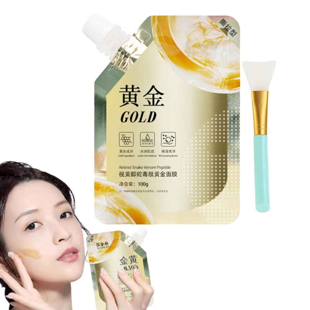 Gold Retinol Snake Venom Peel Off Mask With Collagen For Deep Hydration And Smooth Texture Boost