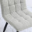 Living And Home (Grey) 4Pcs Tufted Modern Armless Dining Chairs 5