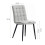 Living And Home (Grey) 4Pcs Tufted Modern Armless Dining Chairs 7