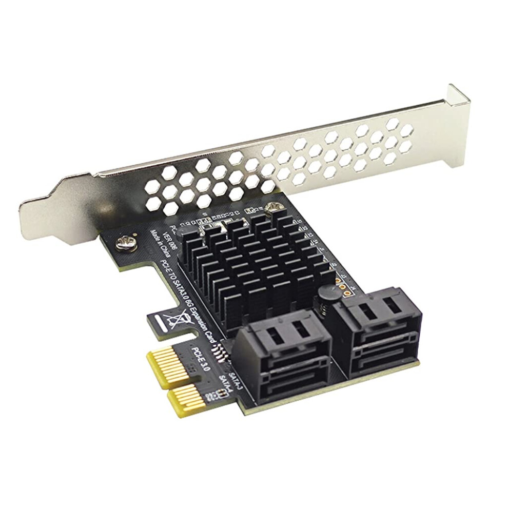 Pcie Sata Expansion Card Asm1064 4Port Pcie 3.0 To Sata 3.0 Adapter Speed 6Gbps Controller 9164114302915