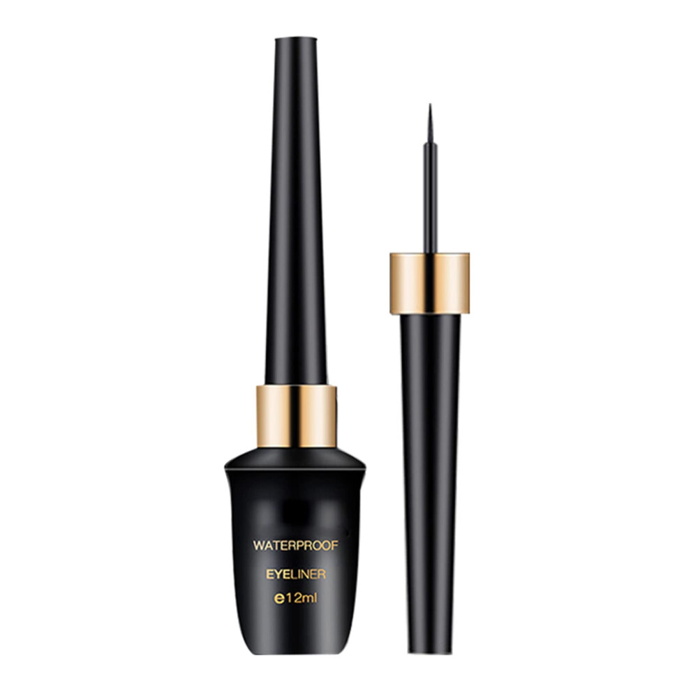 Black Waterproof Liquid Eyeliner Pen With Precision Fine Tip, Long Lasting Smudge Proof 12Ml