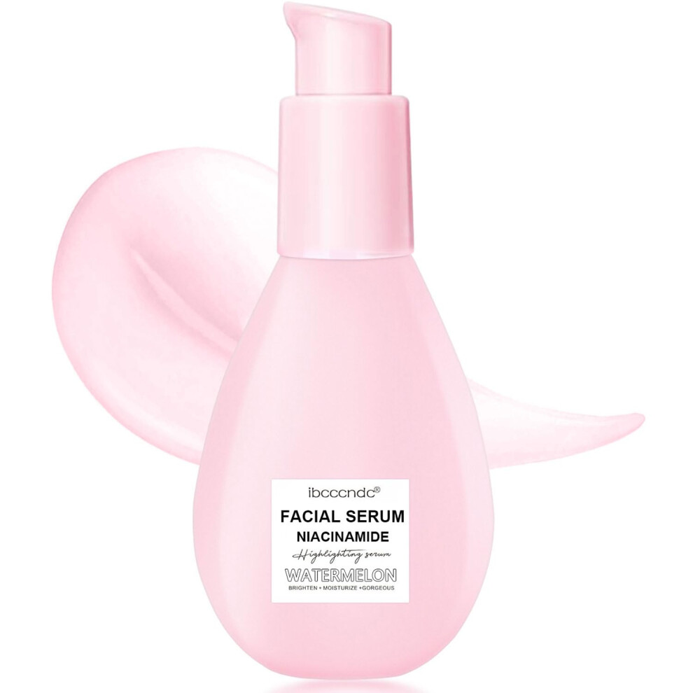 Watermelon Face Serum with Niacinamide and Hyaluronic Acid, 60ml Hydrating Brightening Skincare
