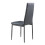 Living And Home (Black, 2pcs) Modern Faux Leather Armless High Back Dining Chairs 4