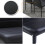 Living And Home (Black, 2pcs) Modern Faux Leather Armless High Back Dining Chairs 5