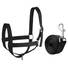 Adjustable Cow and Cattle Halter with Lead Rope HeavyDuty Nylon for Farm Livestock Training