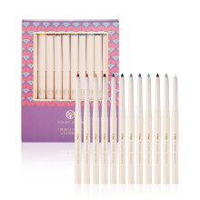 12 Color Waterproof Eyeliner Set with Smudge Proof Matte Pencils for Long Lasting Eye Makeup