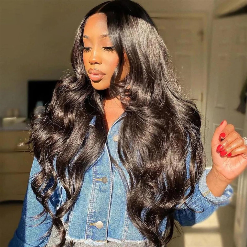 Unisex Glueless Human Hair Wig 4X4 Hd Lace Closure Brazilian Body Wave Pre Plucked Natural Hairline 10Â¯Inch