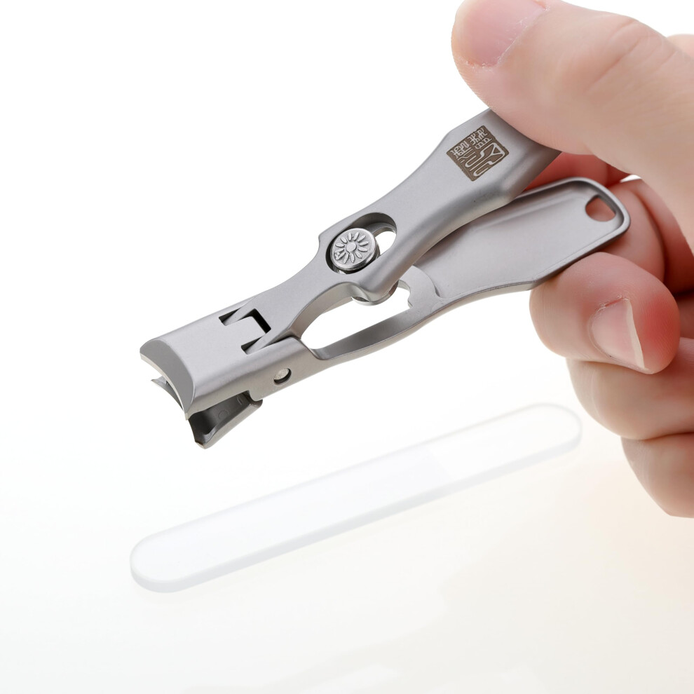 Nail Clipper with Sharp Stainless Steel Blades and Catcher, Wide Jaw for Thick Toenails