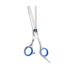 Professional Hair Cutting Scissors Set with Lightweight Round Blow Dry Brush for Home and Salon