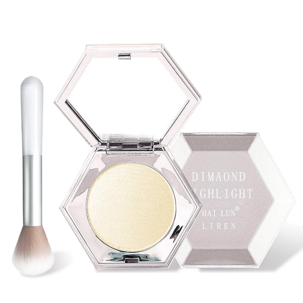 Gold Highlighter Palette Champagne Shimmer For Face And Body, Longlasting Glow, Smooth Powder