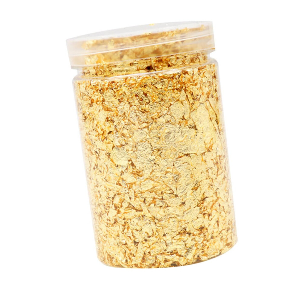 Gold Nail Art Sequins With Foil Flakes For Diy Irregular Metallic Shine Manicure Decoration 10G