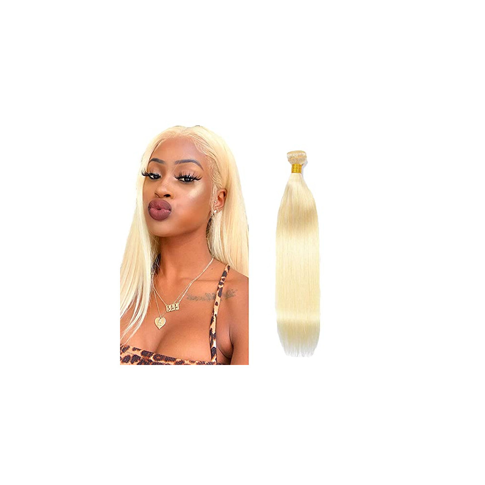 Unisex 30 Inch 613 Blonde Brazilian Straight Human Hair Extensions 8A Grade Remy Virgin Bundle
