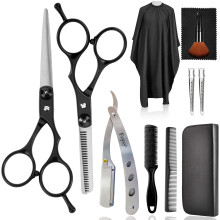 Professional Hair Cutting Scissors Set with Thinning Shears, Precision Blades, Ergonomic Grip, 11pcs