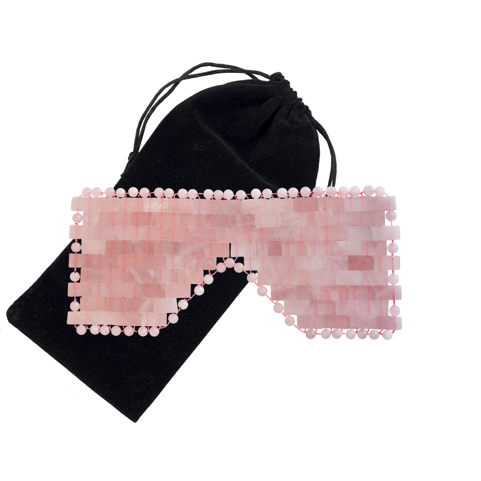 Rose Quartz Eye Mask Dual Temperature Relief for Puffiness Relaxation and Skincare Routine