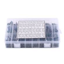 Capacitor Kit with 100V Rating Comprehensive Electrolytic Capacitor Assortment 0.22nF to 470nF Miniature Design Reusable Transparent Storage Box