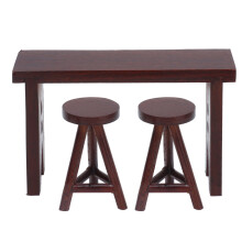 Miniaturmöbelmodell für Puppenhäuser, handgefertigtes Möbelstück mit Retro-Beistelltischdesign aus Holz, charmanten Details und edlem Holz