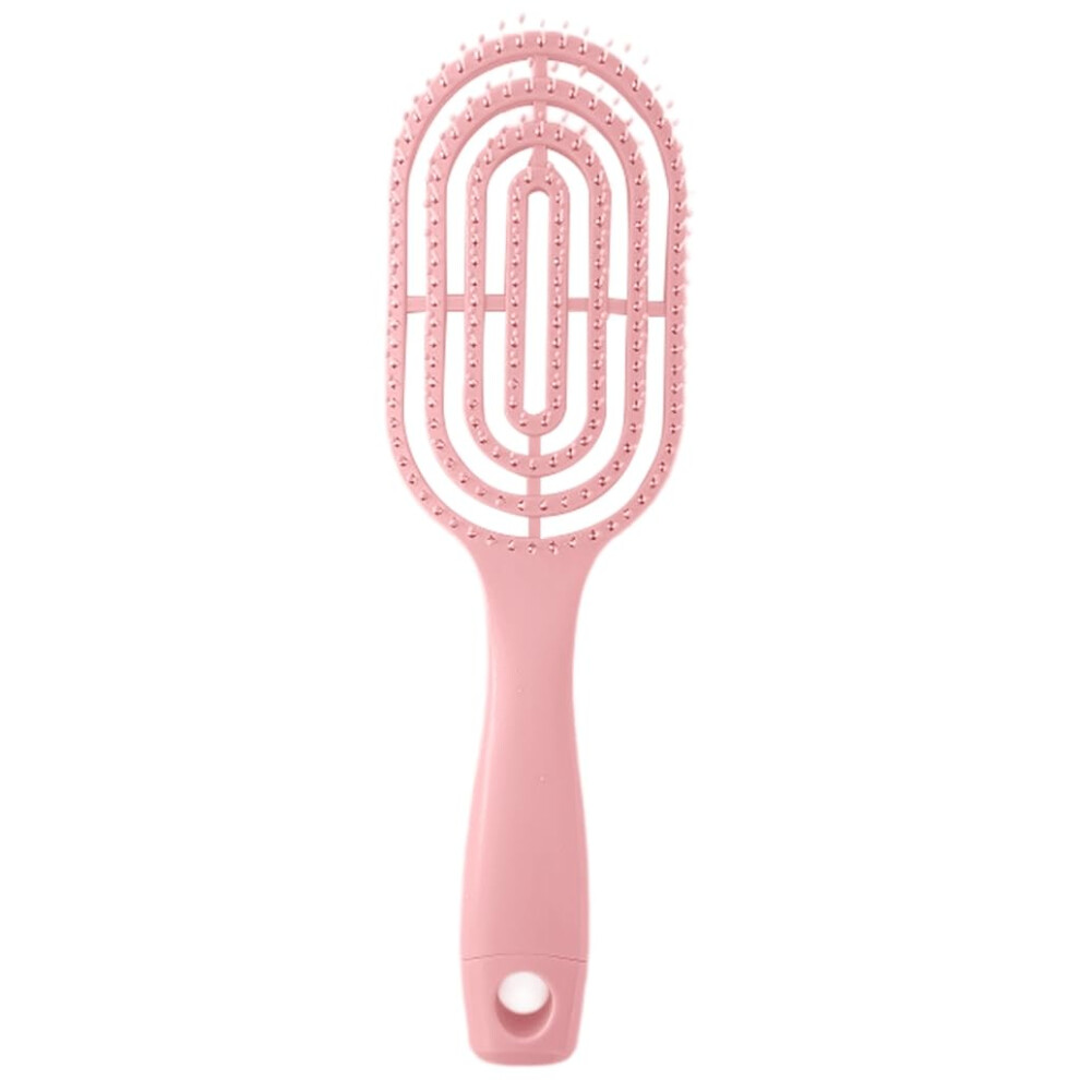 Unisex Pink Detangling Hair Brush And Anti Static Comb For Women, Ergonomic Handle, Gentle Knot Removal For Thick Wet Or Dry Hair