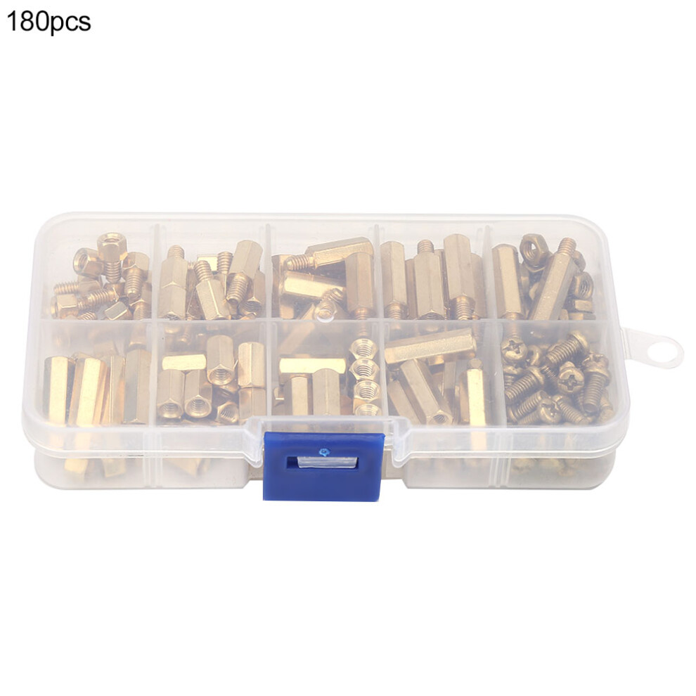 Standoff Screw Nut Assortment Kit Male Female Hex Brass Spacer Prototyping Accessories Good Storage Oxidation Resistance Corrosion Resistance High 9365494309857