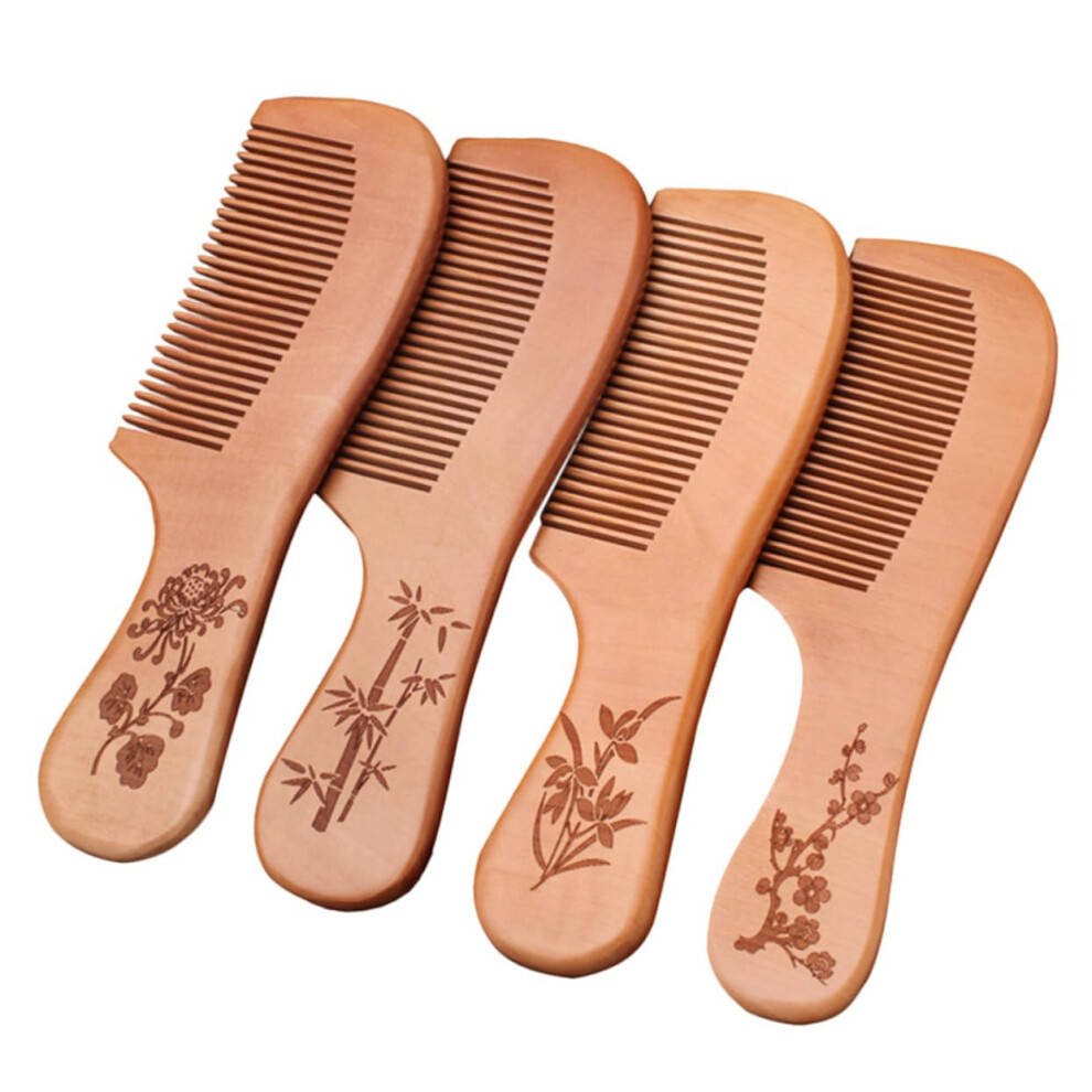 Unisex Wooden Hair Comb Set With Anti Static Performance, Gentle Scalp Massage, Travelfriendly Design