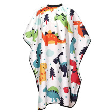 Kids Barber Cape Waterproof QuickDry with Fun Dinosaur Design and Adjustable Closure for Children