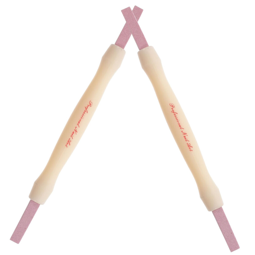 2pcs DoubleHeaded Cuticle Trimmer and Nail Buffing Tool Professional Manicure Dead Skin Remover