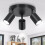 Adjustable 3 Way Ceiling Spotlight Fitting LED Bulb Base Kitchen Light 1
