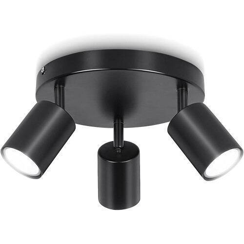 Adjustable 3 Way Ceiling Spotlight Fitting LED Bulb Base Kitchen Light 1