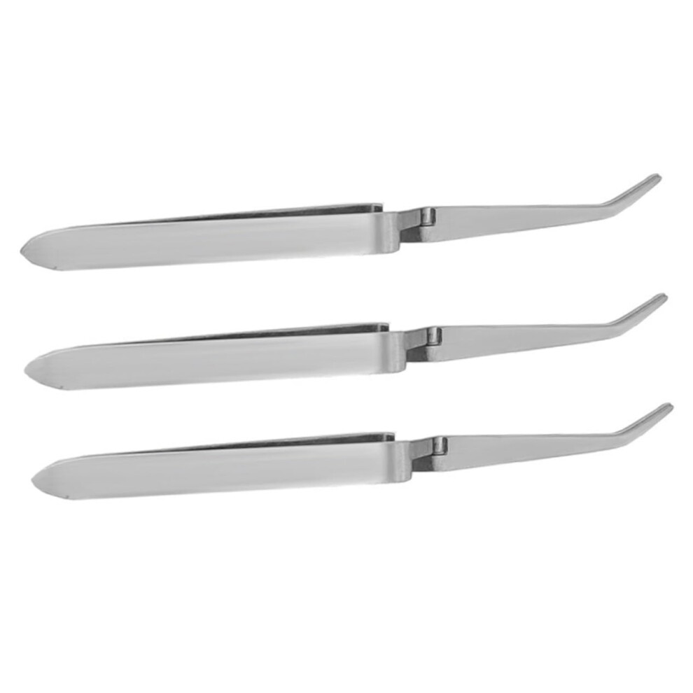 Silver Nail Extension Clips And Manicure Tweezers Set, Reusable Nail Art Shaping Tools, 3Pcs