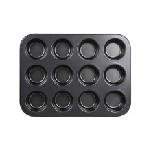 6/12 Cups Square Cupcake Pan Muffin Tray Molds Carbon Steel NonStick Bakeware 12Grid Style