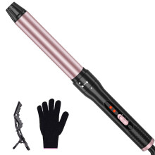 1 Inch Curling Iron with Tourmaline Ceramic Barrel, Adjustable Heat for Long Hair Loose Waves