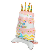 Standing Cake Aluminum Balloon Base 88.00x47.00x0.10cm For Happy Birthday Party Decorations