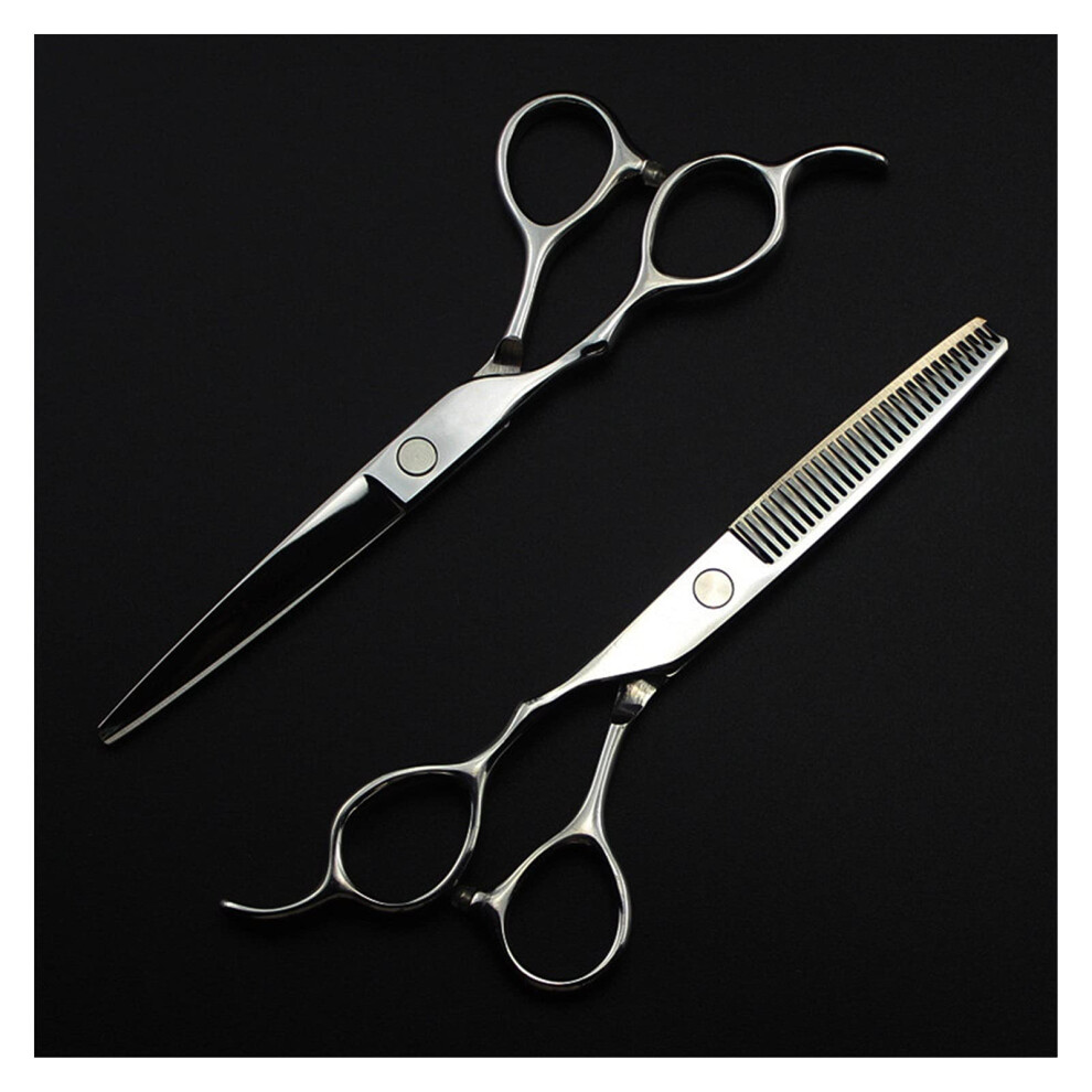 LeftHanded Barber Scissors 5.5/6 Inch Ergonomic Professional Hair Cutting and Thinning Shears