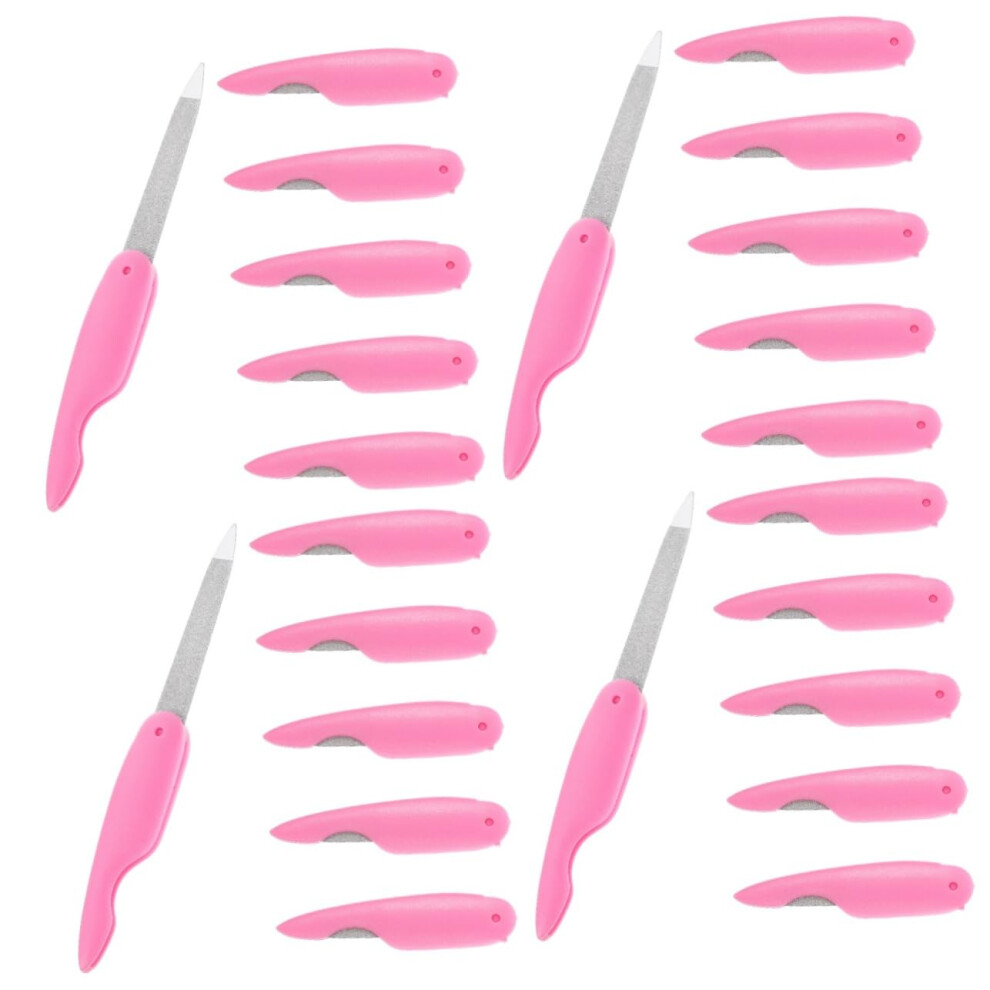 Nail File Set 24pcs DoubleSided Folding Metal Files for Acrylic or Natural Nails Manicure Pedicure