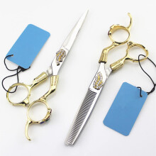 Professional Hair Cutting Scissors 6 Inch Japanese 440C Barber Set with Precise Cutting and Thinning