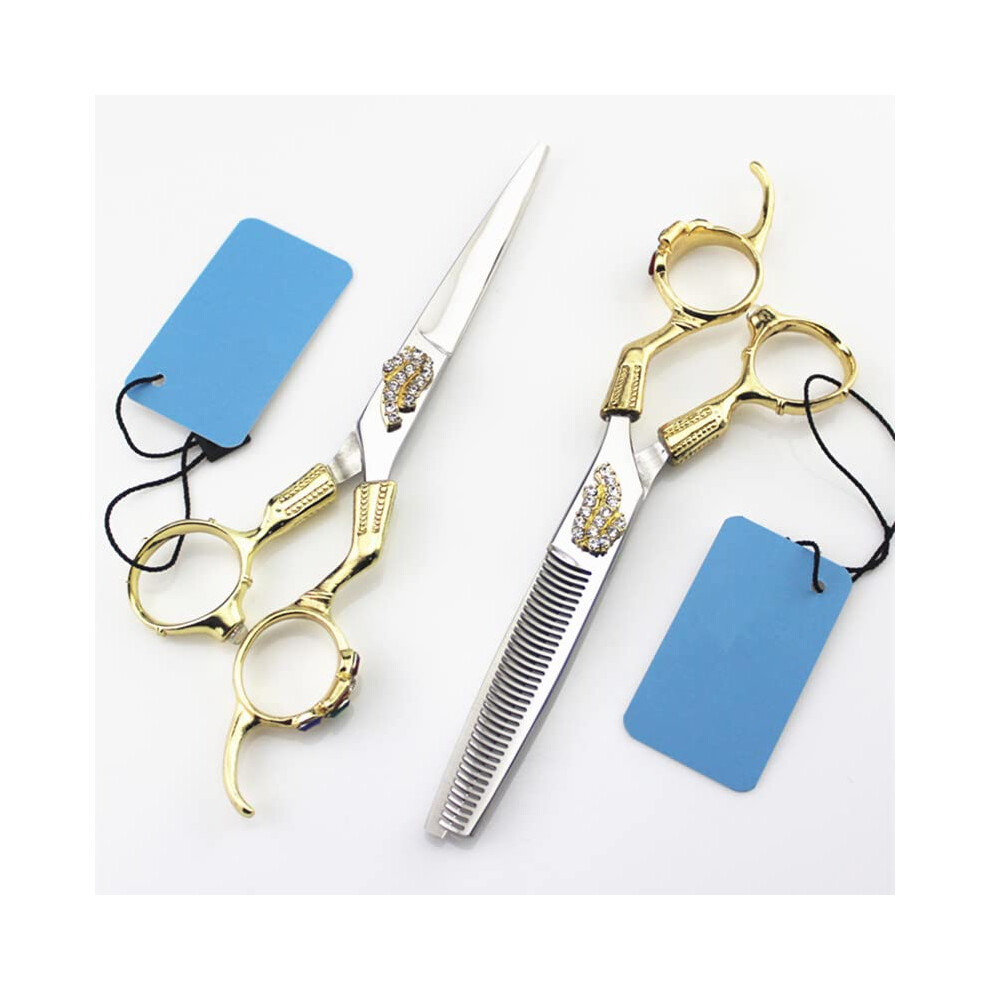 Professional Hair Cutting Scissors 6 Inch Japanese 440C Barber Set with Precise Cutting and Thinning