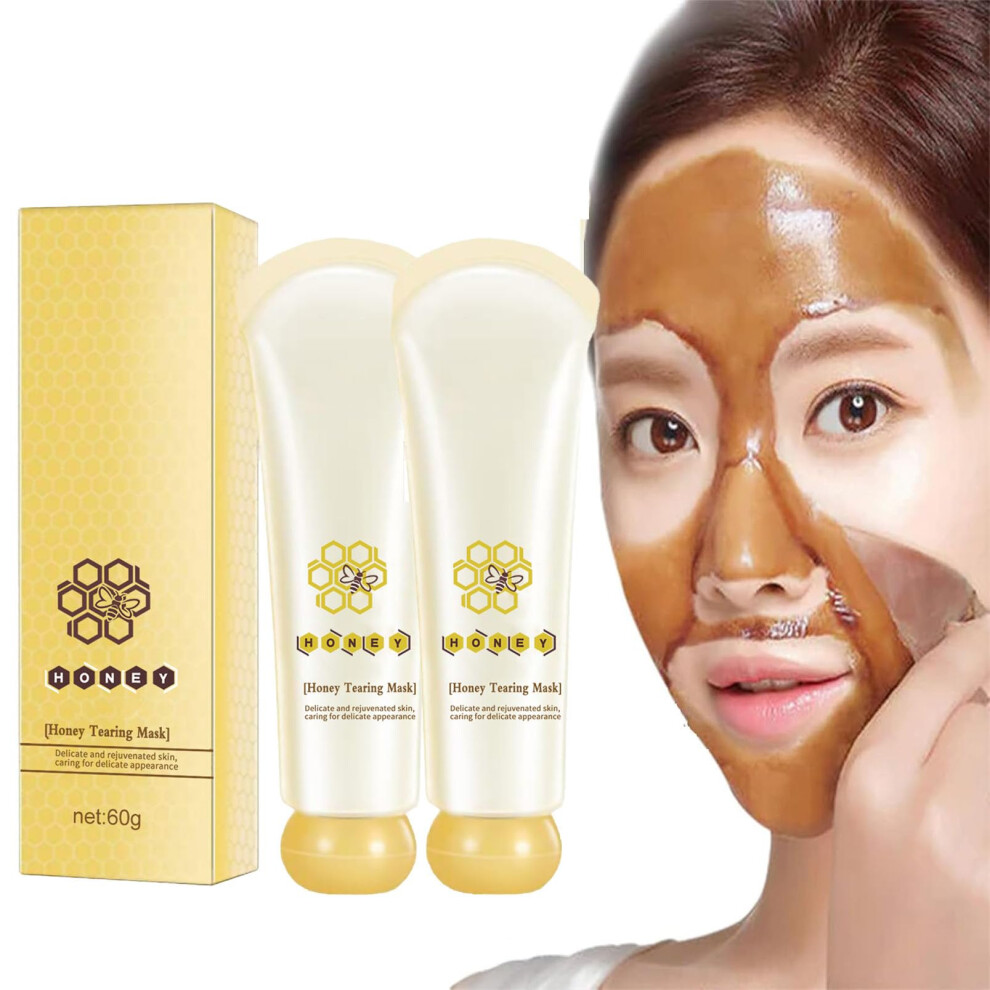 Honey Peel Off Mask for Blackheads and Deep Pore Cleansing with Honey Nourishment, 2PCS