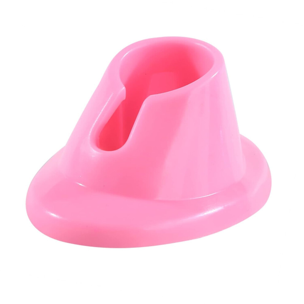 Pink Soft Rubber Nail Polish Holder With Nonslip Base, Spillproof Bottle Grip For Manicure