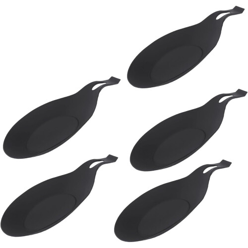 Spoon Rest 5 Pack Thermoplastic Elastomer Texture Kitchen Counter Decor Cookware Holder 1