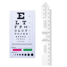 Functional Eye Exam Kit With Eye Chart Set And PD Rulers Compact Size For Portable Vision Testing